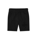 Black Printed Mens Shorts Front